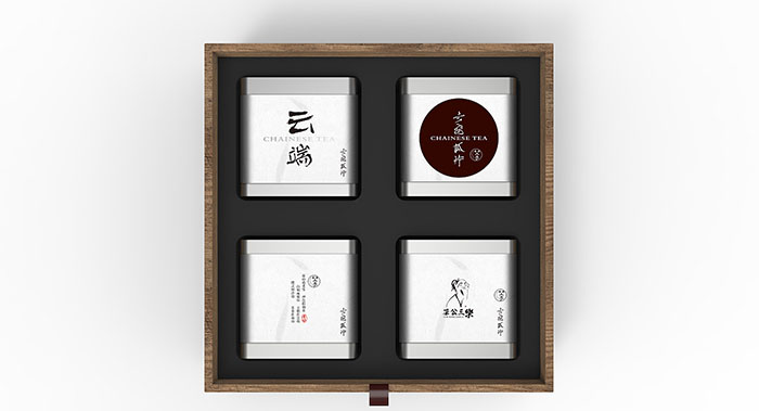 云端高級茶葉盒包裝設計-木質(zhì)茶葉盒包裝設計