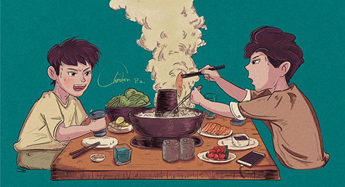 桌盤紙單張?jiān)O(shè)計-創(chuàng)意餐飲桌盤紙?jiān)O(shè)計-火鍋墊紙創(chuàng)意插畫設(shè)計