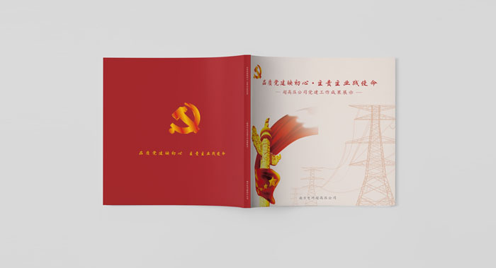 南方電網(wǎng)黨建紀(jì)念冊封面設(shè)計